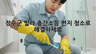 장수군 빌라 층간소음? 먼지 청소로 해결하세요!